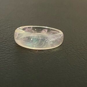 Iridescent Acrylic Clear Ring